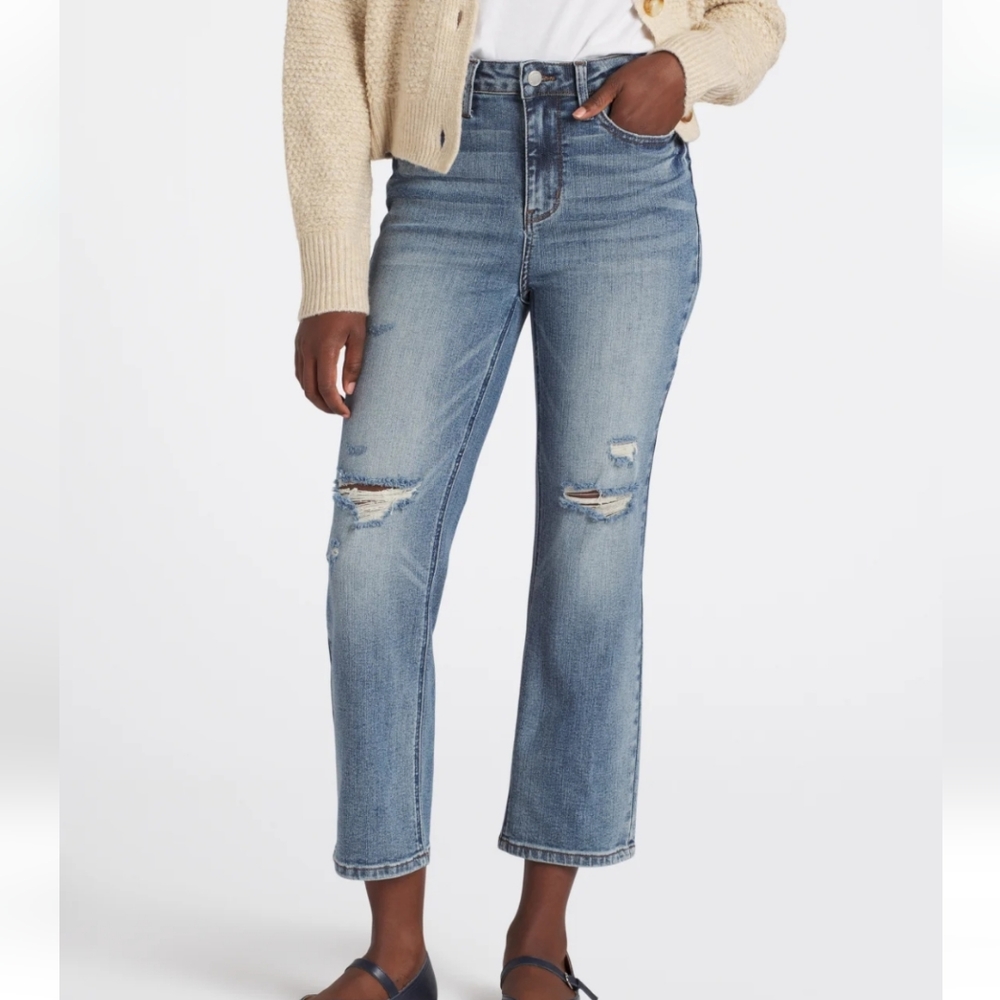 JUDY BLUE Jenni High Rise Cropped Straight Jean